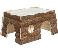 TRIXIE 6208 Natural Living Tilde - Casa in legno con letto coccoloso, 39 × 20 × 29 cm, colore: Marrone