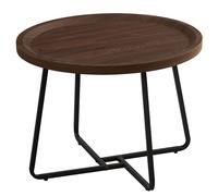 Casa Vital Geeni, tavolino da caffè rotondo, Ø 60 x 45 cm, mobili da soggiorno, marrone, piano rialzato, struttura in metallo verniciato a polvere, portata 50 kg