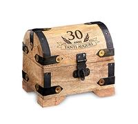 Casa Vivente Contenitore in Legno Chiaro con Incisione - 30 Anni - Confezione per Regalo - Scatola Portaoggetti Vintage - Portagioie - Oggetti per la Casa - Idee Regalo Compleanno - 10 x 7 x 8,5 cm