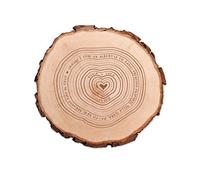 Casa Vivente Fetta di Tronco d’Albero per Coppie, Incisione Romantica Personalizzata con Nomi e Data, L'Amore è, Accessori Decorativi Casa