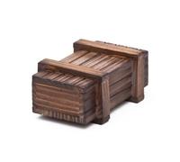 Casa Vivente Scatola Magica in Legno Scuro per Regali in Denaro, Gioco Rompicapo, Confezione con Trucchetto, ca. 10,5 x 6,5 x 4 cm