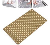 Casaandbeyond Shower Mat,Casa and Beyond Shower Mat with Suction Cups and Drain Holes,Machine Washable, Bathtub Mat NonSlip (Brown, 75 * 43cm)