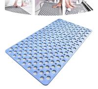 Casaandbeyond Shower Mat,Casa and Beyond Shower Mat with Suction Cups and Drain Holes,Machine Washable, Bathtub Mat NonSlip (Blue, 75 * 43cm)