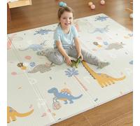 CASABEL Tappeto Gioco Evolutivo 180×150 cm, Pieghevole, Impermeabile e Spesso, Fantasia Giurassico, Grande Formato, Colorato, Facile da Riporre e Trasportare