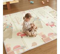 CASABEL Tappeto Gioco Evolutivo 180×150 cm, Pieghevole, Impermeabile e Spesso, Fantasia Orso Cacciatore, Grande Formato, Colorato, Facile da Riporre e Trasportare