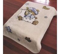 CASAbella Copertina in Pile Morbida per Bambini, 80x110 cm, Celeste/Rosa/Beige. COPBAM (Beige)