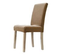 CASAbella Coprisedia vesti sedia elasticizzato con schienale 4 pezzi tinta unita millerighe mod. IRIS (Tortora)