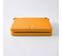 CASAbella Set 2 Cuscini per sedie con lacci cm 42x40x4, Imbottiti tinta unita mod. CCALIF (Arancio)
