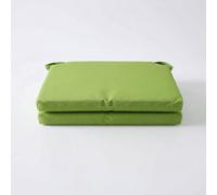 CASAbella Set 2 Cuscini per sedie con lacci cm 42x40x4, Imbottiti tinta unita mod. CCALIF (Verde)