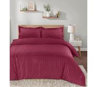 Casabella Set copripiumino a righe in raso, lussuoso set di biancheria da letto king size con strisce di raso, set copripiumino king size, qualità alberghiera, copripiumino e federe king size