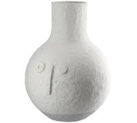 Casablanca Belém - Vaso per fiori in cotone - crema - strutturato - motivo viso - pancia - altezza 31 cm x diametro 25 cm - impermeabile