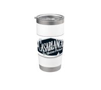 Casablanca Black and White Logo Bicchiere termico in acciaio inox doppia parete