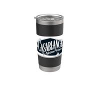 Casablanca Black and White Logo Bicchiere termico in acciaio inox doppia parete