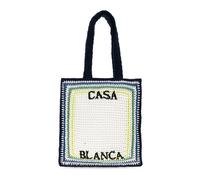 Casablanca - Borsa a uncinetto a righe - - Bags - unisex - Bianco - ONE SIZE