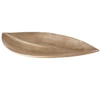Casablanca Ciotola decorativa in alluminio, color champagne, 48 x 28 cm