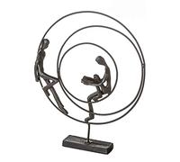 Casablanca Circles Scultura 24x20x3cm ferro brunito Dekofigur Figurine scultura della statua del design Marrone