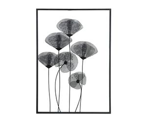 Casablanca Decorazione da parete, metallo, nero, altezza 70 cm