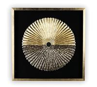 Casablanca grande quadro XL - Plato - oro/nero - fatto a mano - 80 x 80 x 5 cm
