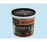 Brixo Idropittura lavabile Casablanca – Bianca traspirante super coprente per interni 14 L