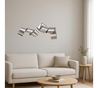 Casablanca modernes Design Oggetto da parete Twist in metallo opaco, 28 x 75 x 14 cm