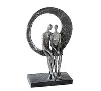 Casablanca modernes Design Scultura, poli, grigio, argento, altezza 30 cm