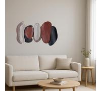 Casablanca modernes Design Sollievo da parete Bueno in metallo, strutturato, antracite/marrone/crema, 44 x 78 x 7 cm