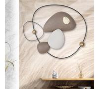Casablanca modernes Design Sollievo da parete Endoso in metallo lucido strutturato, beige, 52 x 60 x 5 cm