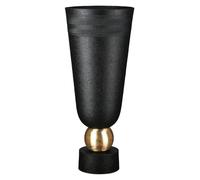 Casablanca Nama - Vaso in alluminio - nero Craqueliert - conico - altezza 40 cm x diametro 17 cm