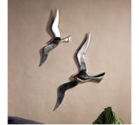 Casablanca Oggetto da Parete Flying Bird in Alluminio Lucidato 34x14 cm