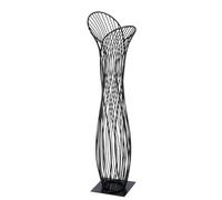 Casablanca - Oggetto decorativo in metallo, colore nero opaco, altezza 63 cm x larghezza 17 cm, decorazione da tavolo