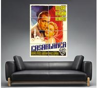 Casablanca Poster Cinema Wall locandina Film Classico Grande Formato A0