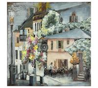 Casablanca Quadro Café Toscana - Quadrato - Metallo - Strutturato - Multicolore - Altezza 100 cm x Larghezza 100 cm - Decorazione da parete