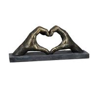 Casablanca - Scultura decorativa a forma di cuore, in poliestere, larghezza 36 cm