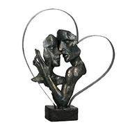 Casablanca - Scultura decorativa "Essential - Cuore fortunato", colore bronzo anticato, altezza 37 cm