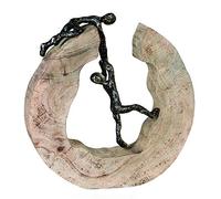 Casablanca - Scultura decorativa, in legno, alluminio, colore: marrone, bronzo, altezza 30 cm