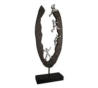 Casablanca - Scultura decorativa succeed H 59 cm, in alluminio e legno