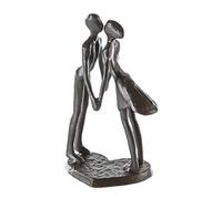 Casablanca - Scultura di design Heartbeat in ferro brunito H 15 cm