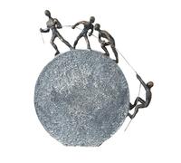 Casablanca Scultura moderna Lifting in poly finitura bronzo altezza 35,5 cm larghezza 31,5 cm