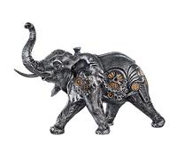 Casablanca Scultura Steampunk Elephant in resina argentata, altezza 23 cm