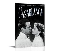 Casablanca - Stampa artistica da parete su tela, decorazione artistica da parete, per casa e camera da letto, con cornice, stile 40 x 60 cm