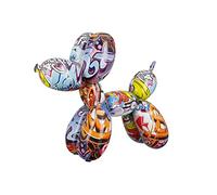 Casablanca - Statuetta decorativa a forma di palloncino, per cani, arte moderna e decorazione in resina, design street art, altezza 25 cm