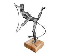 Casablanca - Statuetta decorativa in alluminio, colore antracite, grigio scuro, decorazione regalo di compleanno, altezza 30 cm