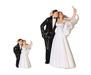 Casablanca Statuetta per Matrimonio Selfie, Grande Coppia di sposi con Cellulare