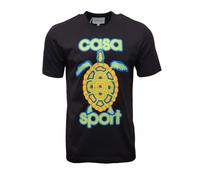 Casablanca T-Shirt Uomo Taglia S M L XL XXL Turtle Casa Blanca Sport Top Nero