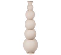 Casablanca Vaso decorativo grande da pavimento - Moderno Vaso XXL in ferro - Decorazione soggiorno Vaso per erba della pampa fiori - Colore: Beige - Grigio Altezza 112 cm