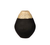 Casablanca Vaso Empire Alluminio Oro Nero Altezza 17 cm Vaso Decorativo Bulbo
