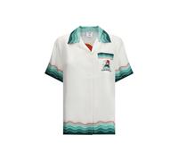 Casablanca White Silk Pattern Shirt - M