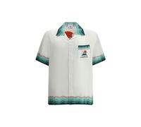 Casablanca White Silk Pattern Shirt - S