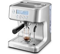 CASABREWS Macchina Caffè con Temperatura Regolabile, Macchina Caffe 20 Bar Macinato con Montalatte e display LCD, Professionale Macchina Caffe Grani Espresso e Cappuccino in grani, 2,2L, Acciaio Inox