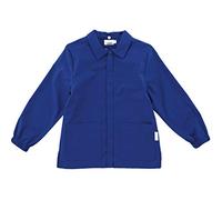 Casacca Grembiule Scuola SIGGI Linea Happy School - Elementare Bambino Colore Blu Senza Ricamo - Abbottonatura Centrale con Zip. Disponibile nelle taglia dalla 6 a 13 anni